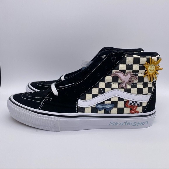 Vans Skateistan x Skate SK8-HI 'Checkerboard' Men's Sneakers - Size: 11.5 - Picture 3 of 16